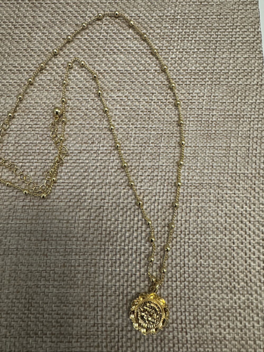 Uncommon James Gold Beaded Pendant Necklace